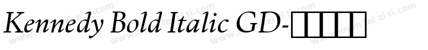Kennedy Bold Italic GD字体转换